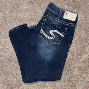 Silver Jeans Dark Blue Ankle Jeans